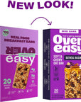 Over Easy Mini Granola Breakfast Bars - Best Protein for Morning Energy - 100 Calories Healthy Snacks - Soft and Chewy - Gluten Free, Dairy Free, Soy Free and Kosher (Oatmeal Raisin, 20 Count)