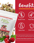 Judine's Granola Healthy Whole Grain Oats, Cranberry, 10 Ounces, Pack of 1