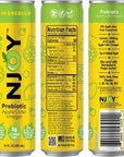 NJY™ Sparkling PREBIOTIC SODA for Gut Health & Immunity - 12oz (12 Pack)