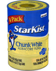 StarKist Chunk White Tuna in Water 5 oz Can 4 Count Pack of 1