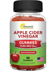 aSquared Nutrition Apple Cider Vinegar Gummies - 1500mg with The Mother - 90 ACV Gummies w/Vitamin B6 & B12, Folic Acid - Vegan Gummy Supplement Alternative to Capsules Pills & Drink