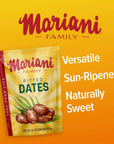 Mariani Pitted Dates 30 oz  Resealable Bag High Fiber No Sugar Added