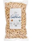 Jiva Organics Raw Organic Cashews (Whole) 2 Pound Bag