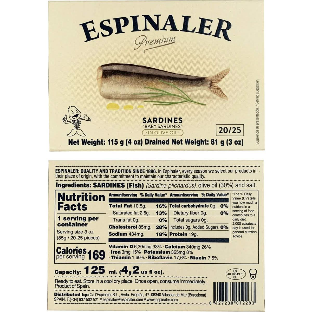 Premium Sardines Variety Pack  Includes Sardines from Les Mouettes Darvor Conservas de Cambados Jose Gourmet and Espinaler 4 items