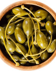 Sanniti Spanish Caperberries Caper Berries in Vinegar and Salt Brine  335 oz