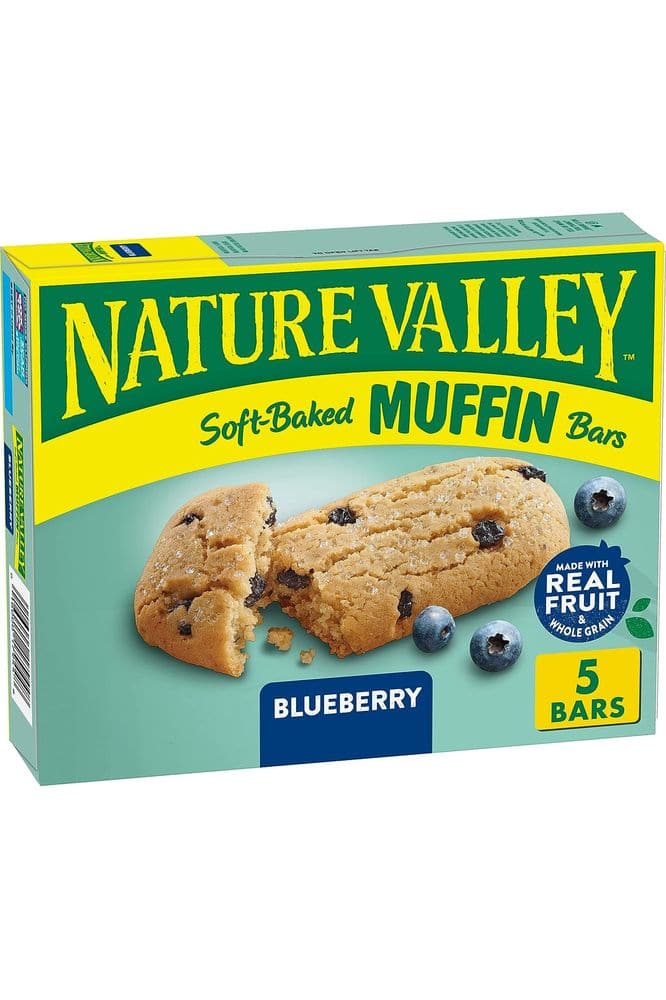 Nature Valley Soft-Baked Muffin Bars, Blueberry, Snack Bars, 5 Bars, 6.2 OZ