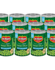 Del Monte Canned Sweet Peas with 50 Less Sodium 15 Ounce Pack of 12