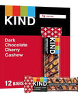 KIND Bars, Dark Chocolate Cherry Cashew, Healthy Snacks, Gluten Free, 12 Count