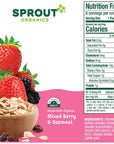 Sprout Organics, Mixed Berry & Oatmeal, 6+ Month Pouches, 3.5 oz (Pack of 12)