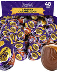 Cadbury Caramel Eggs for Easter Candy Dishes  Premium Milk Chocolate with Soft Caramel Center for Easter Basket Stuffers Fillers Party Favors Egg Hunts and Dessert Decorations 48 Count