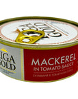 RIGA GOLD Atlantic Mackerel in Tomato Sauce 240g 85oz LATVIA GMO FREE Pack 12