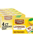 Country Time Lemonade Ready to Drink Flavored Drink Pouches 40 ct Pack 4 Boxes of 10 Drink Pouches