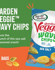 Sensible Portions Veggie Wavy Chips Sea Salt Flavor GlutenFree Chips 7 Ounce Bag 6Pack