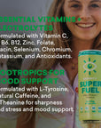 EBOOST Super Fuel Natural Energy Drink  Variety Pack 12 Pack  3 x Orange Mango Strawberry Lemonade Ginger Lime and Blue Raspberry  Natural Caffeine from Coffee and Green Tea