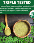 Coconut Country Livings Organic Moringa Leaf Powder Raw 1 lb  Premium Grade Nutrient Dense Health Boost Superfood