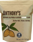 Anthony's Blanched Gluten Free Almond Flour, 4 lb, Gluten Free & Non GMO, Keto Friendly