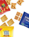 Nabisco Cracker Variety Pack RITZ Toasted Chips Wheat Thins Whole Grain Wheat Crackers and Triscuit Minis Whole Grain Wheat Vegan Crackers 40 Snack Packs