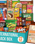 International Exotic Snack Box Variety Pack 22 Count Premium Foreign Rare Snack Food Gifts with Suprise Item for Fun Mystery Box of Snacks European Snacks for Adults and Kids