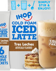 IHOP Tres Leches Iced Latte with Cold Foam Instant Coffee Beverage Mix 6 Packets