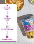 Dr. McDougall's Vegan Miso Ramen Soup - Instant Ramen Noodles Cups - Organic Instant Noodles - Vegan Ramen - Noodle Soup - Vegetarian Ramen Soup - 1.9 Ounces - 6 Pack