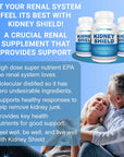 Kidney Shield 120 Caps Kidney Supplement to Support Normal Kidney Function and Support Kidney Health for Kidney Cleanse Omega 3