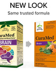 Terry Naturally CuraMed Brain - 60 Softgels - with BCM-95 Curcumin, Vitamin D3, Rosemary & Sage - Non-GMO, Gluten Free - 30 Servings