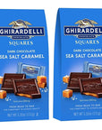 Ghirardelli Dark & Sea Salt Caramel Chocolate Squares, 5.32 oz - Pack of 2