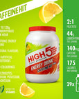 High 5 Unisex Adult Citrus Energy Drink with Caffeine  MultiColour 14 kg