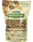 Cascadian Farm Organic Dark Chocolate Almond Granola Non GMO 11 Ounces Pack Of 4