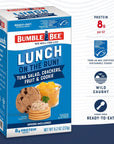 Bumble Bee Lunch On The Run Tuna Salad with Crackers Kit 82 oz Pack of 4  Ready to Eat Includes Crackers Cookie  Peaches  Wild Caught Tuna  Shelf Stable  Convenient Source of Protein