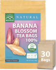 WANMAI29 Banana blossom Tea Bags 30Count Natural Sugar Free Drink Supports Vegan and Ketogenic Diets No Caffeine or Harsh Additives 100 Real Herb in Kraft Steeping Bag