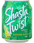 Shasta Lemon Lime Twist 8 fl oz Pack of 12 with By The Cup Coasters