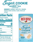 Red Rose Sweet Temptations Dessert Tea Sugar Cookie Zero Carbs Zero Sugar Bursting with Flavor CaffeineFree Delicious Beverage Herbal Tea 18 Count Pack of 6 Fruit Naturally Flavored Herbal Tea