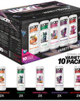 Lucky Energy Zero Sugar Energy Drink 192 Fl Oz Cans Pack of 10 Variety Pack With Five Flavors Zero Aftertaste With Maca Ginseng Taurine BetaAlanine 200mg Caffeine Packaging May Vary