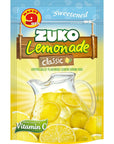 ZUKO Classic Lemonade Instant Powder Drink Family Pack 1401 Oz No Sugar Needed Vitamin C Pack of 6