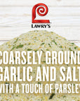 Lawry's Coarse Grind Garlic Salt with Parsley, 28 oz - One 28 Ounce Container of Garlic Salt and Parsley Seasoning for Beef, Poultry, Stir-Fry and Pasta