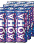 AQHA Energy Drink Sparkling Chicha Morada  Natural Zero Sugar NonGMO Gluten Free 12 Oz Pack of 12