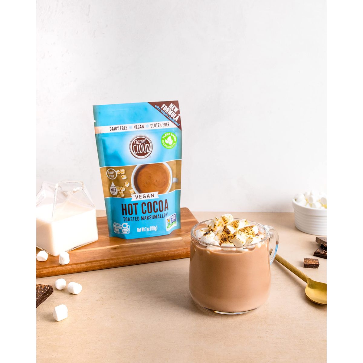 DairyFree Instant Hot Cocoa Mix with Vegan Marshmallows  Creamy Natural Colorado Cocoa