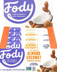 Fody Foods Vegan Protein Nut Bars, Almond and Coconut Flavor, 6g Protein per Bar, Low FODMAP Certified, Gut & IBS Friendly, 12 Count