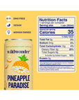 New wildwonder Sparkling Probiotic Juice Drink wGut Health Immunity 5g Fiber Live Probiotics Caffeine Free Organic Vegan Low Sugar 12pk 12oz Pineapple Paradise As Seen on Shark Tank