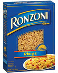 Ronzoni Rings Enriched Macaroni Non GMO 16 Oz Pack Of 3