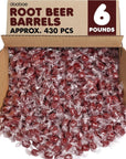 Root Beer Barrels Hard Candy  6 Pounds  Bulk Rootbeer Candies  Individually Wrapped Old Fashion Nostalgic Hard Candy  Classic Root Beer Candies  Retro Brown Bulk Candies for Buffet