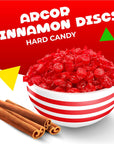 Arcor Cinnamon Discs Hard Candy Red Wrapped 1 Pound Bag  Approx 75 Count