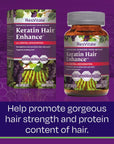 ResVitále Keratin Hair Enhance - Keratin Supplement for Hair Growth - 60 Capsules