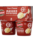 Idahoan Four Cheese Mashed Potatoes Cup 4pack 6 oz Pack of 4