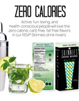 RSVP Skinnies Mojito Twist  Zero Sugar Mixer for Cocktails or Mocktails  No Aspartame Gluten Free and All Natural Mojito Drink Mix 4 boxes24 packets