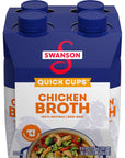 Swanson 100% Natural, Gluten-Free Chicken Broth, 8 Oz Quick Cups (Pack of 4)