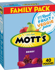 Mott's Fruit Flavored Snacks, Berry, Family Pack, Gluten Free, 40 ct