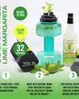 Top Hat Keto Sugar Free Lime Margarita Mix  Naturally Sweetened with Monk Fruit  Craft Mixer for Skinny Margarita Cocktail Drinks  32oz Bottle