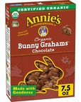 Annie's Organic Chocolate Bunny Graham Snacks, 7.5 oz. Box